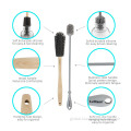 Silicone Bottle Brush With Long Handle Eco-friendly Bottle Cleaning Brush Set Manufactory